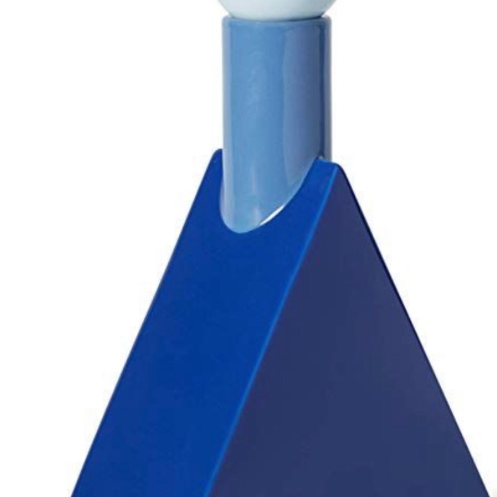 Jonathan Adler Now House 2 toned blue chroma decanter missing the stopper.
